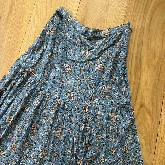 Veronica Beard High Waisted Blue Floral Front Slit Maxi Skirt Size XS - Picture 2 of 8